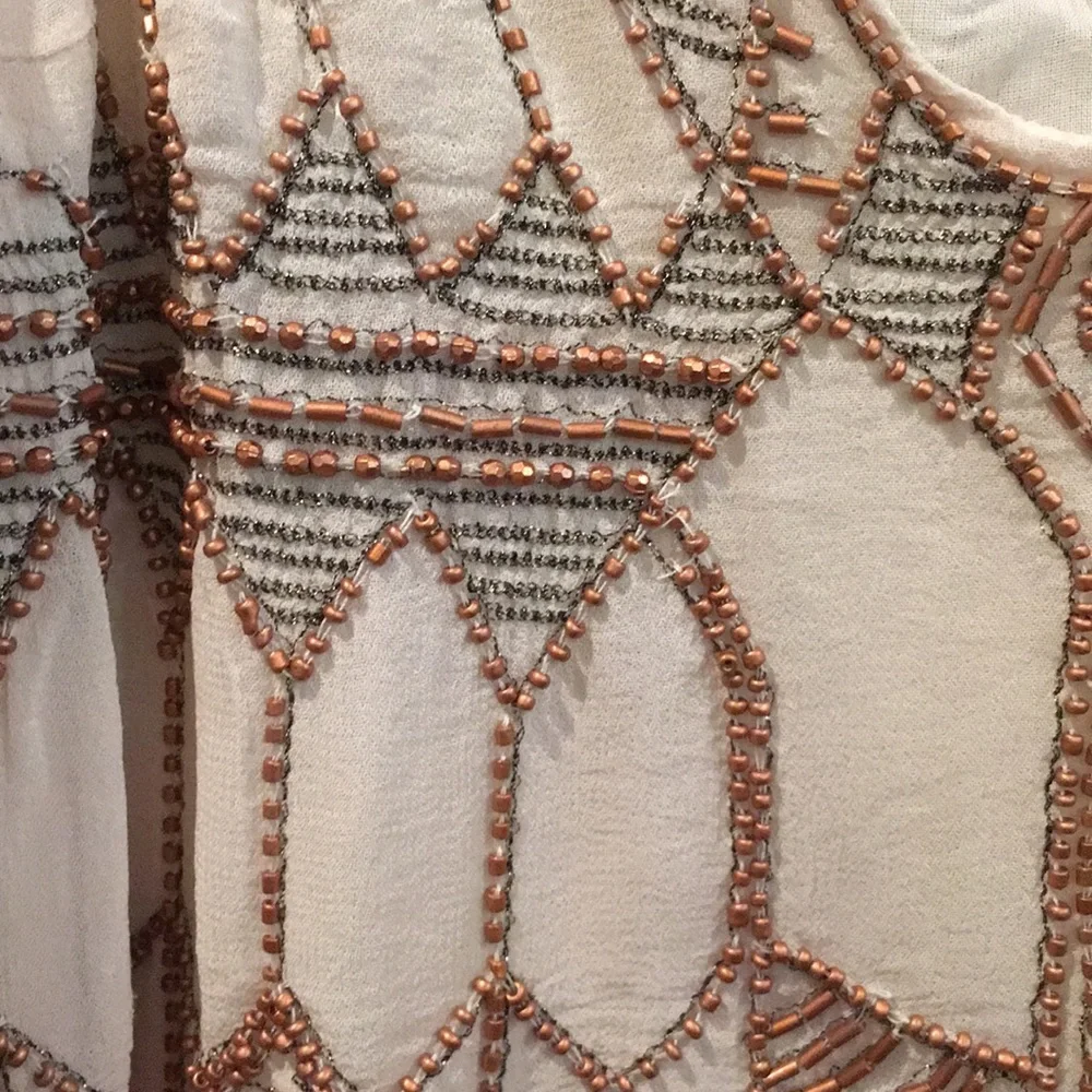 New Free people embellished v neck tunic - Picture 2 of 6